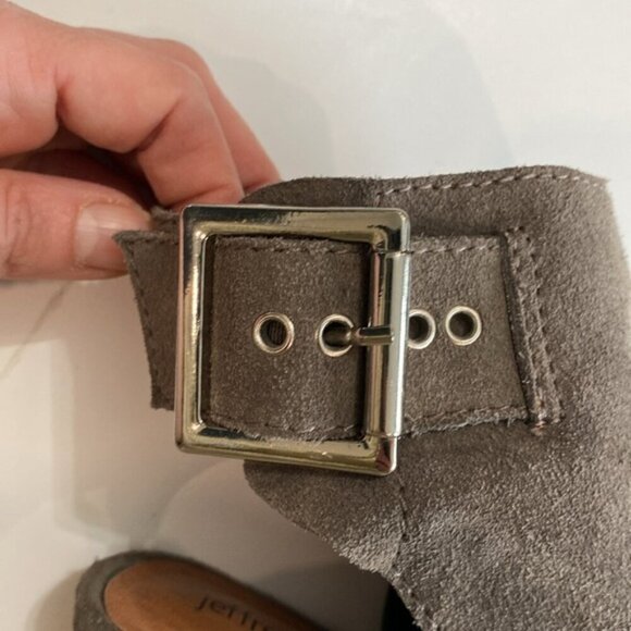 Jeffrey Campbell Briana Grey Suede Open Toe Booties Size 6 - Picture 7 of 14